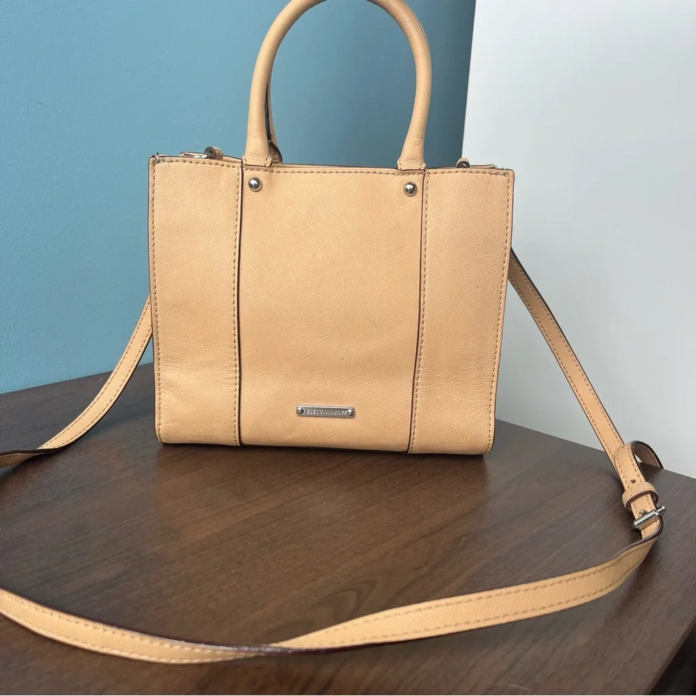 REBECCA MINKOFF Tan MAB Tote Crossbody Satchel Megan Darren MAC